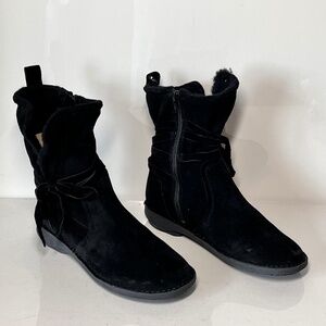 Miz Mooz Prance Suede Wool Lined Ankle Boots